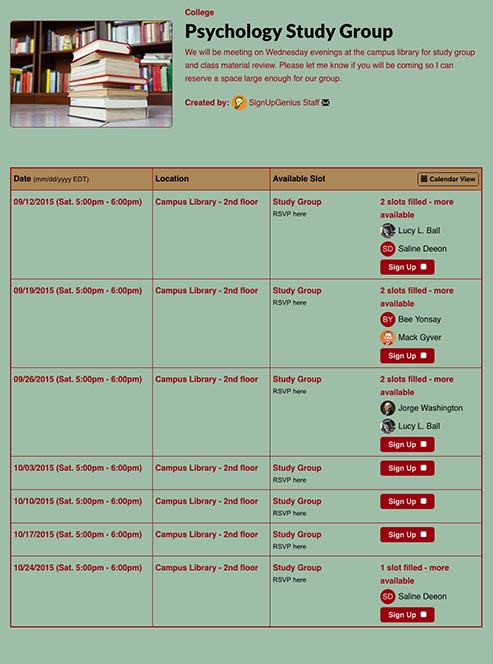 Coordinate Study Groups