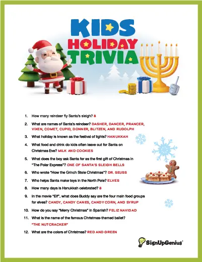 Kids Holiday Trivia