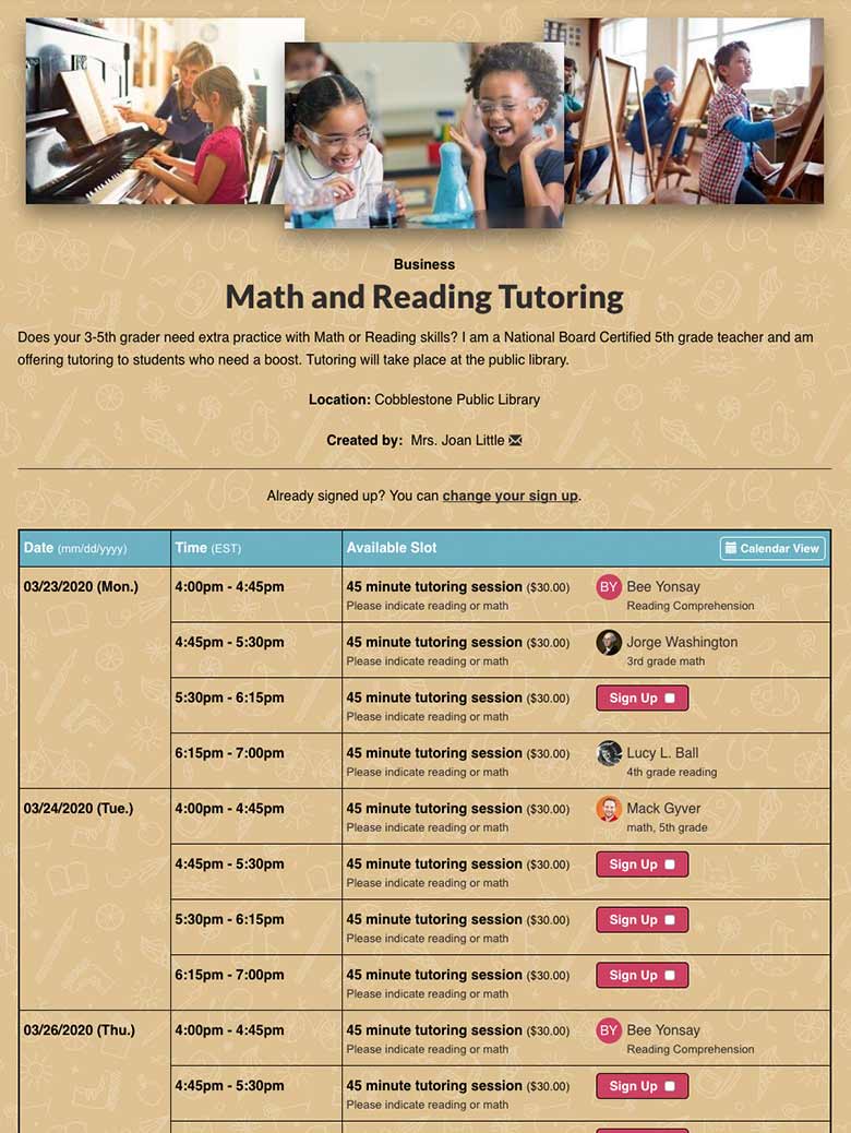 Schedule After-School Tutoring