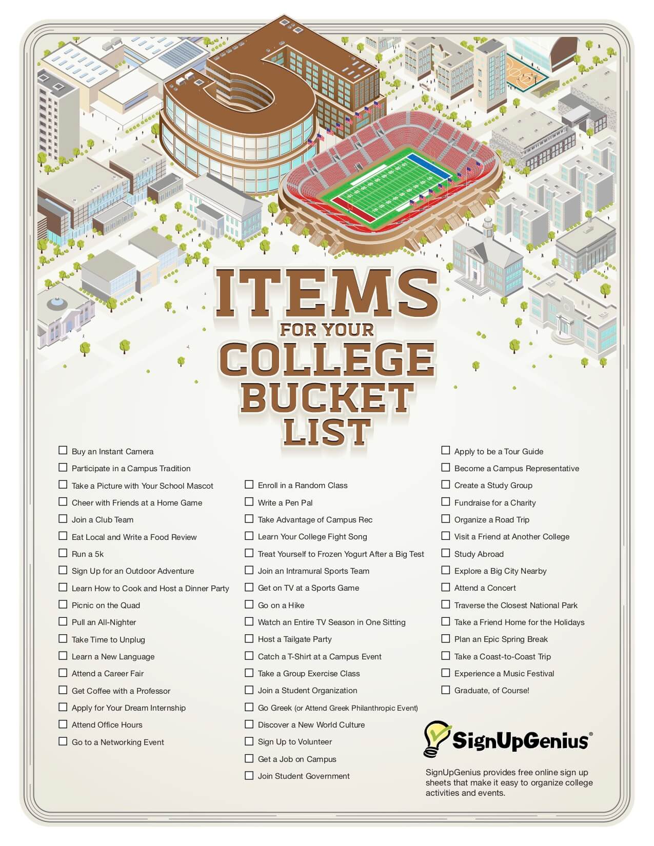 College Bucket List