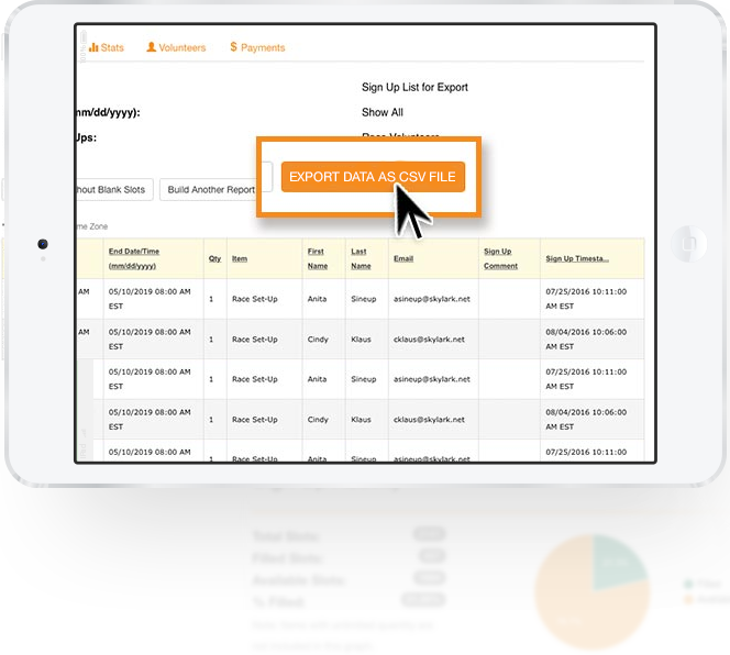 Reporting Tools for SignUpGenius